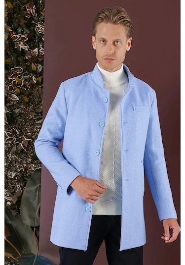 Ka 079 Slim Fit Mavi Spor Kaban Mavi