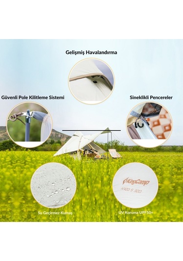 Kingcamp Anızo S 320 Canvas Glamping Çadır Bej