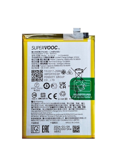 Oppo A38/a58 Pil Batarya Blpa19