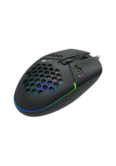 Lecoo MS105 Kablolu 3200DPI 6 Tuşlu RGB Gaming Optik Mouse Siyah