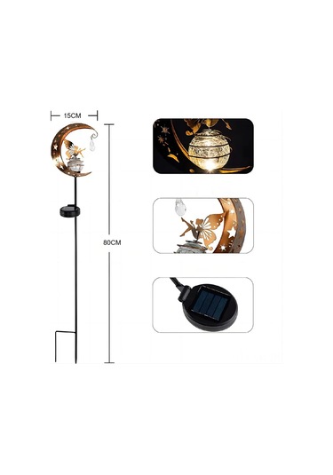 Vkemall Güneş Enerjili Bahçe Dekorasyonu: Melek Figürlü Çim Aydınlatma Lambası Diğer