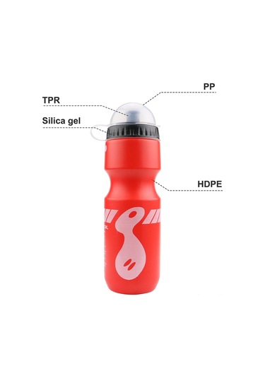 Aubyhe Bisiklet İçme Suyu Bardağı 680ml - Hdpe Malzeme, Hafif Ve Dayanıklı - Bisiklet Sporu, Yürüyüş, Seyahat İçin - Toz Koruyucu Kapaklı Beyaz Çok Renkli