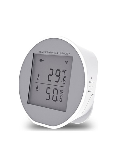 Tuya Wifi Akıllı Sıcaklık Ve Nem Sensörü, Lcd Ekranlı, Uzak İzleme, Alexa/google Home Uyumlu, Yüksek/düşük Sıcaklık Alarmı
