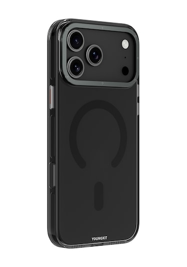 Apple Uyumlu iPhone 17 Pro Max Kılıf M-safe Özellikli Şeffaf Youngkit Crystal Shield Serisi Kapak Siyah Siyah