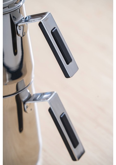 Aveline Aile Boy Çaydanlık Takımı Silver/siyah