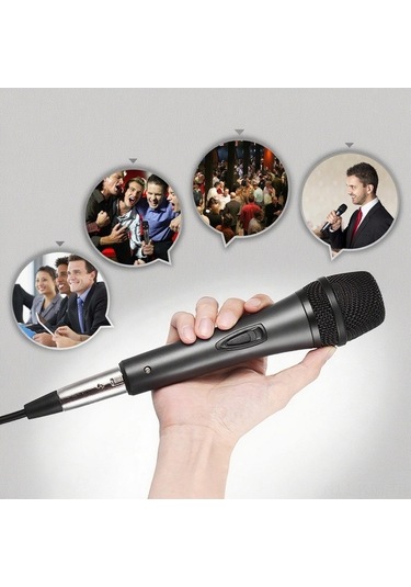 Fortunelane 320 Metal Dinamik Mikrofon: Yüksek Kaliteli Ses, Kalp Formu Yönlendirme, Dayanıklı Yapı, Klüp & Karaoke İçin İдеal