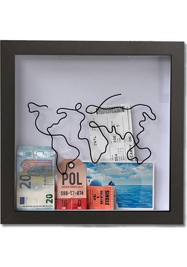 Tenfowee Seyahat Anıları Kutusu: 8x8 İnç Bilet Slotlu Harita Tutucu, Macera Hatıralarını Serileştirme Ve Saklama Kutu