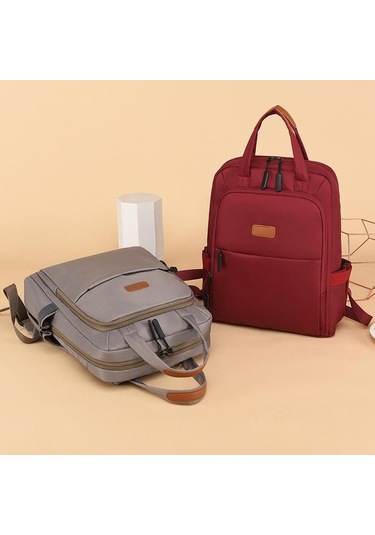 Siyah Yogodlns Trendy Yeni Oxford Sırt Çantası Kadın Büyük Kapasiteli Okul Düz Renk Gezi Seyahat Dizüstü Sırt Çantası Siyah