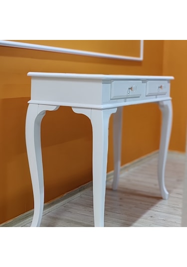 Evim Hizmet 120 Cm Çekmeceli Beyaz Dresuar Makyaj Masası Beyaz