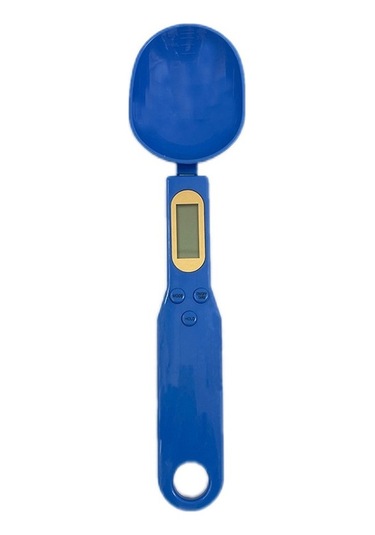 Pazly Elektronik Kaşık Ölçeği Ev Terazi 500 Gr/0,1 Mavi Mavi Led Mavi