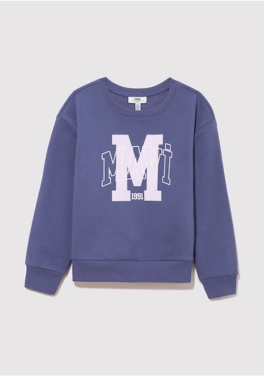 Mavi - Mavi Logo Baskılı Mor Sweatshirt 7s10050-70661 Mor