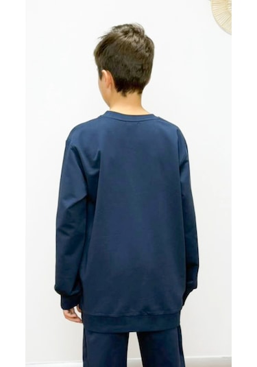 Divinus Erkek Çocuk Kangru Cepli Sweatshirt Lacivert