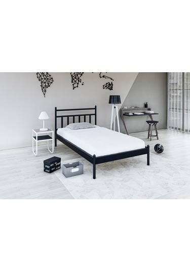 Metalia Gm 230 Lima Siyah Tek Kişilik Karyola 90X190