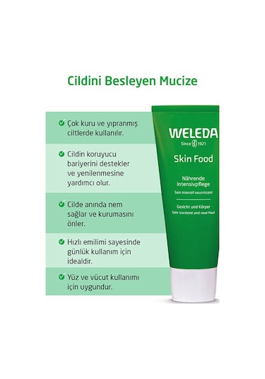 Weleda Skin Food Nemlendirici ve Besleyici Organik Bakım Kremi 75 ML