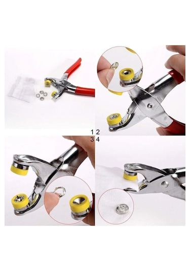 Tineke 9.5 Mm Metal Çıt Çıt, El Pensesi, Set- Gömlek Ve Bebe Çıtç