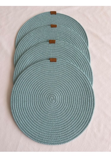 Yuvarlak Amerikan Servis Sofra Altlığı, Masa Dekoru Supla 33x33 4lü Mint