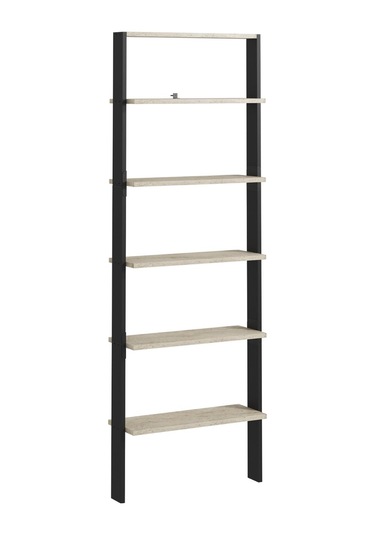 Hero 5 Raflı Modern Kitaplık - 180 Cm Antrasit/traverten