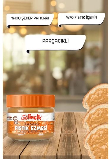 Fıstık Ezmesi Parçacıklı, Şekerli %70 320 Gr.