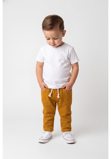 MiaBaby Bebek Müslin Pantolon Hardal