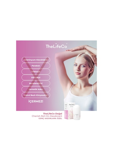 The Lifeco Cherish Kadın Roll-On Deodorant 2 x 60 ML