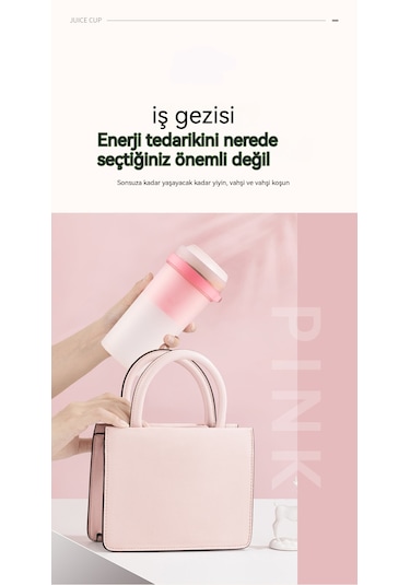 Mini Kablosuz Çok Fonksiyonlu Meyve Suyu Bardağı-beyaz