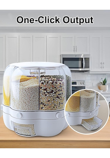 Yaozixa 360 Dönebilen Tahıl Tankı + Temizleme Fırçası