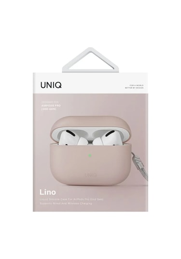 Unıq Airpods Uyumlu Pro 2 İçin Lıno Silikon Kılıf Bilek Askısı İle 147855462 Pembe