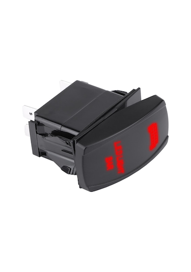 Lemestar 12v/24v Çift Led Işıklı 5 Pimli Su Geçirmez On-off Kaldırma Anahtarı - Araç Ve Tekne Kullanıma Uygun Mavi Işık