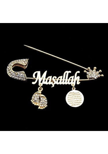 Sahiaksesuar Maşallah Yazılı Bebek Yaka Iğnesi 39