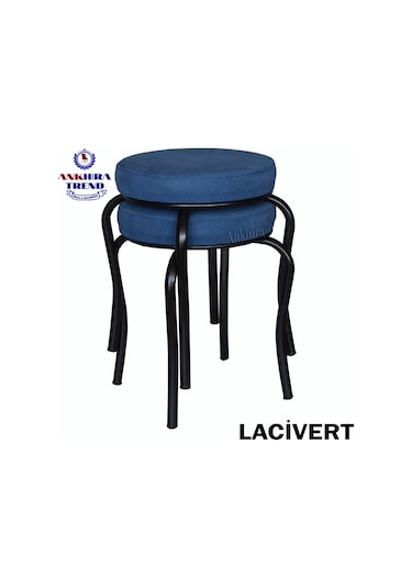 Tabure (Siyah Ayaklı) (2 Adet) - Mutfak Balkon Tabur...