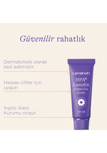Lansinoh HPA Lanolin Göğüs Ucu Kremi 10 ML