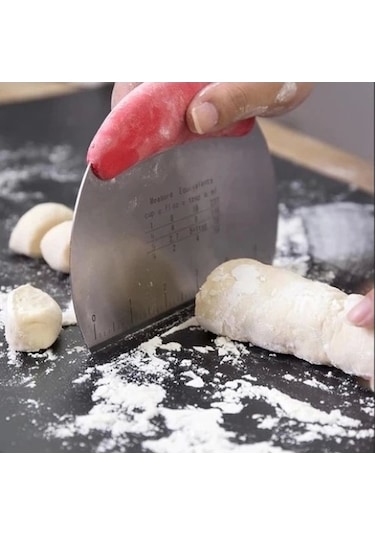 Paslanmaz Çelik Hamur Kesme Ve Şekillendirme Spatulası Çok Renkli