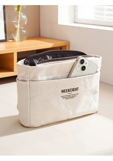 Travel Çanta İç Düzenleyici, Büyük, Fermuarlı, Beyaz 303368603 Fildişi