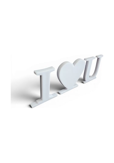 I Love U Seni Seviyorum Love Letters Beyaz 3 Parça