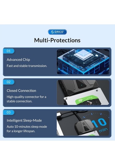 Novahub Orıco Uts2 Usb 3.0 2.5 Sata Hdd Adaptörü, Silikon Kılıflı, 1m Kablo Uzunluğu