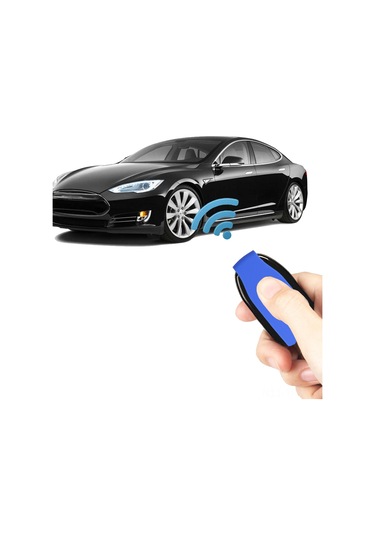 Tenfowee Tesla Model X Anahtarlık Kılıfı - Çizilmelere Karşı Koruma, Silikon Malzeme, Mavi Renk Seçeneği