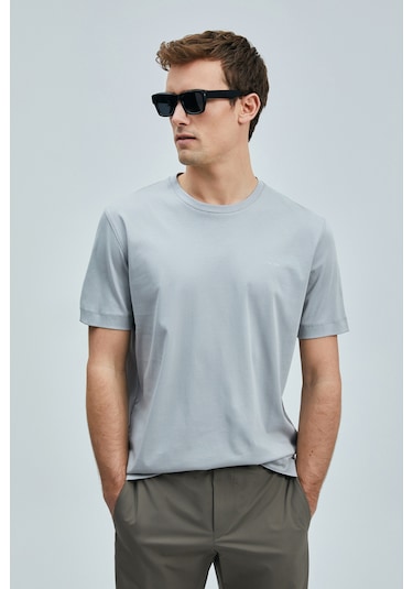 Lufian Bran Modern Grafik T- Shirt Gri Gri 111020262100150 Gri