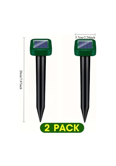 Willowhaven 2 Adet Güneş Enerjili Ses Dalgası Hayvan Kovucu Led Flaş Bahçe Çim Koruma