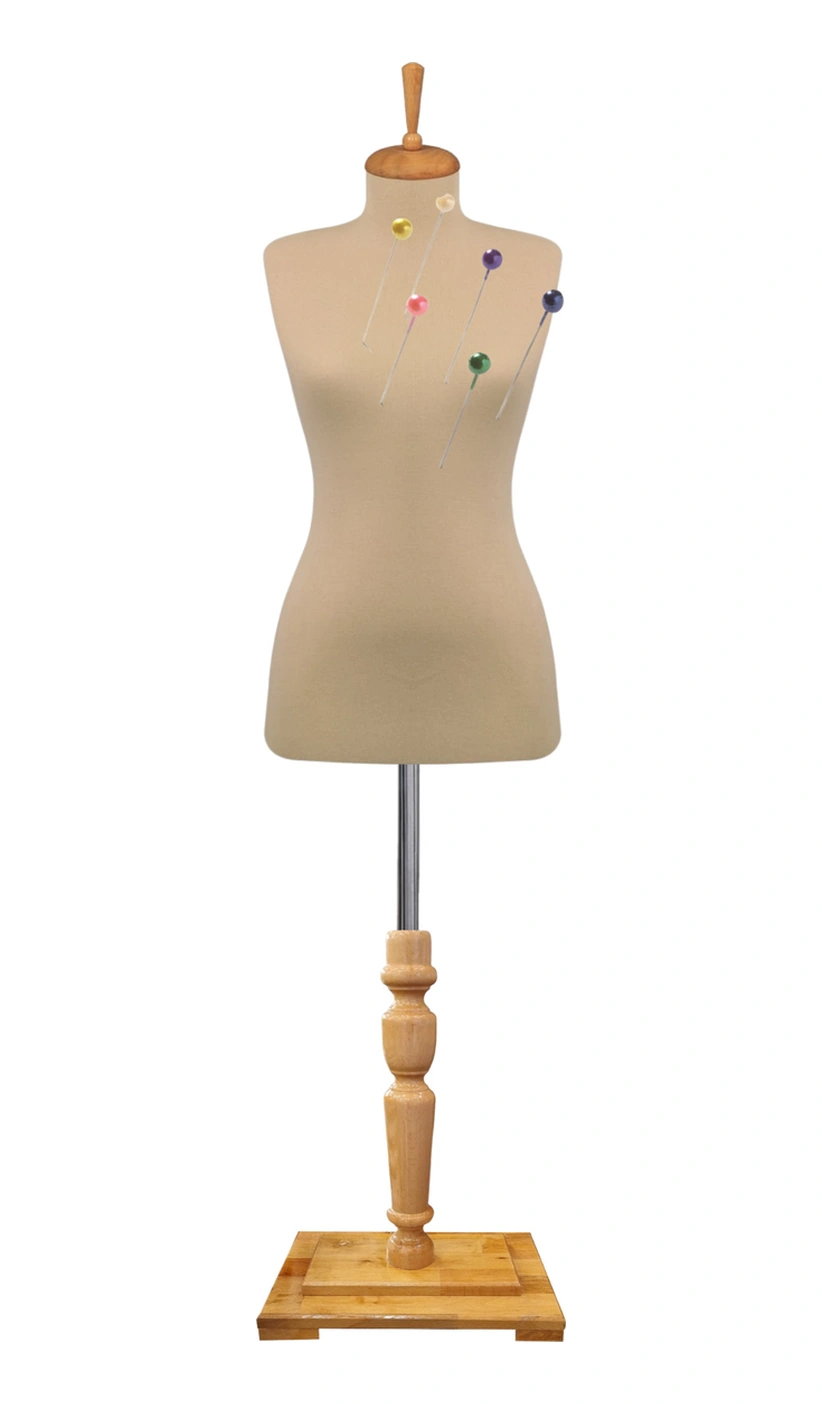 Dikiş Setli Özel Cilalı Mobilya Ayaklı 44 Beden Dikine Ve Yatay İğne Batabilen Terzi Mankeni