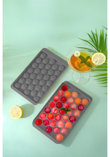 Ny Home Yuvarlak Model Buz Kalıbı Antrasit Antrasit