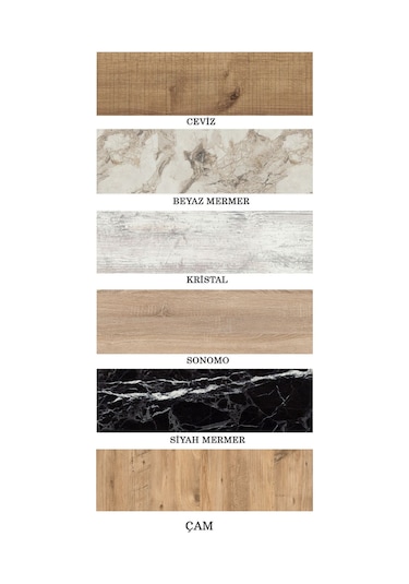 Zuesse Dizayn Beyza 3lü Zigon Sehpa & Yan Sehpa Beyaz Ahşap Ayaklı Salon Seti Çay Sehpası - Kristal