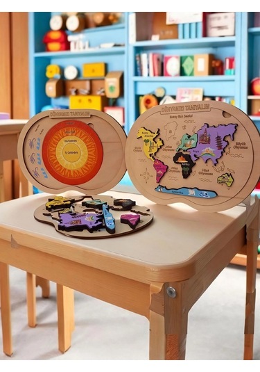 Dünyanın Yapısı Katmanlar Ve Kıtaları Beyaz Yapboz