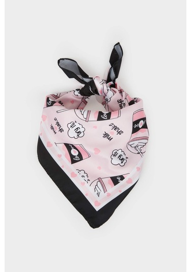 Defacto Kız Çocuk Desenli Saten Fular G0352a8nspn2 Pembe