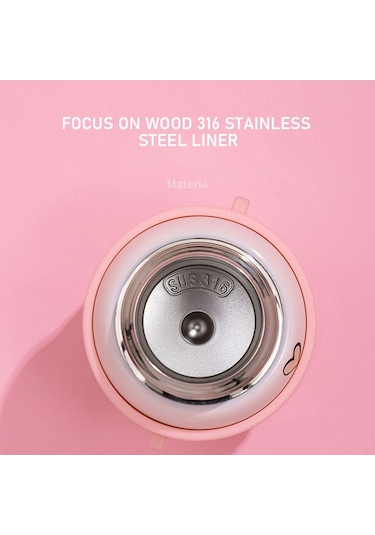 Alibee 316 Paslanmaz Çelik Çizgi Kahramanlı Çocuk Termos 450 ML Yeşil