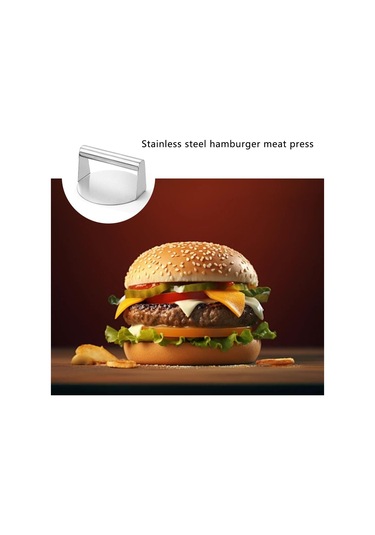 Paslanmaz Çelik Burger Presi, 14 Cm, Ağır Hizmet Tipi, Yuvarlak Hamburger Presi Kalıbı, Kızartma, Izgara, Biftek, Panini İçin Mükemmel