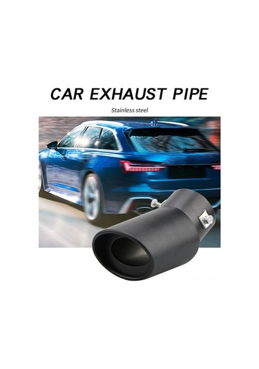 Besthome1 63mm Mat Siyah Paslanmaz Çelik Egzoz Uç Borusu - 3.8-5.3cm Montaj Uyumlu