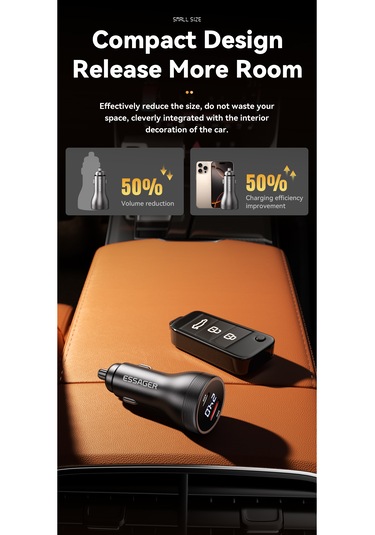 100w Araç Şarjı Type-c Usb Çift Girişli Hızlı Pd Ce Lisanlı