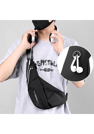 Erkek Omuz Çantası, Büyük Kapasiteli, Su Geçirmez Omuz Çantası, Göğüs Çantası/sırt Çantası/omuz Çantası/seyahat Çantaları, Dış Mekan Kullanımı İçin Hırsızlığa Karşı Dayanıklı Omuz Çantası