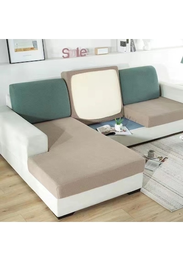 Haki 1 Parça Su Geçirmez Streç Jakarlı Minder Örtüsü Kanepe Örtüsü Yumuşak Esneklik Pillow Cover-40x40cm