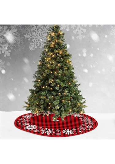 Fortunelane Kırmızı Klasik 90 Cm Kumaş Ağacı Etkisi, Kolay Kurulum İle Noel Dekorasyonu İçin İyelişmiş Model